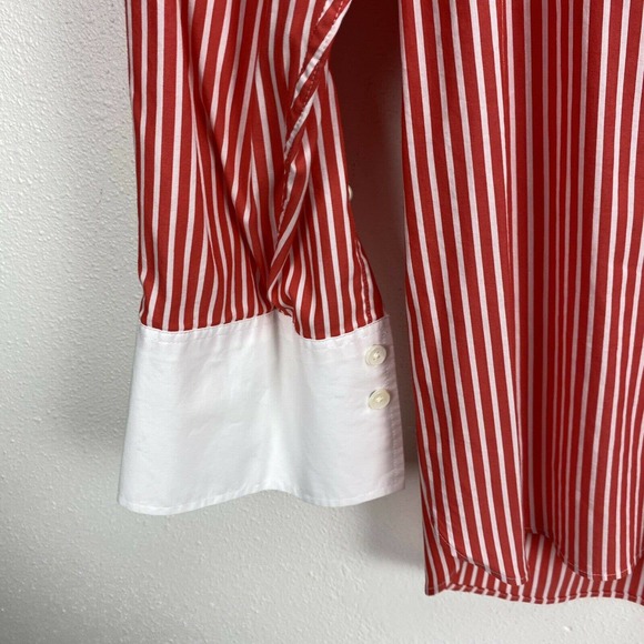 CLOSED Lilo Striped Button front Shirt Red white NWT Sz medium - Picture 7 of 8